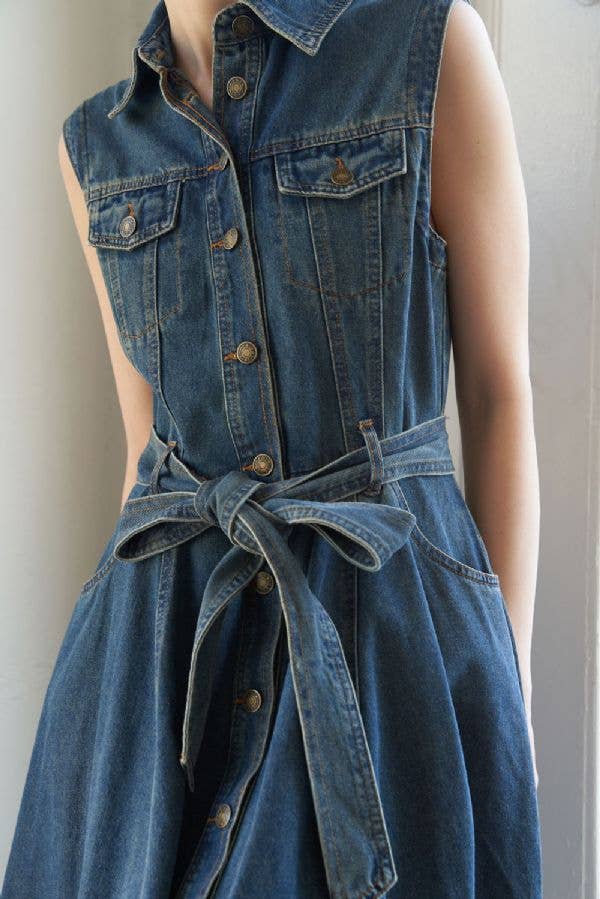 Western swing Hi- Lo denim dress