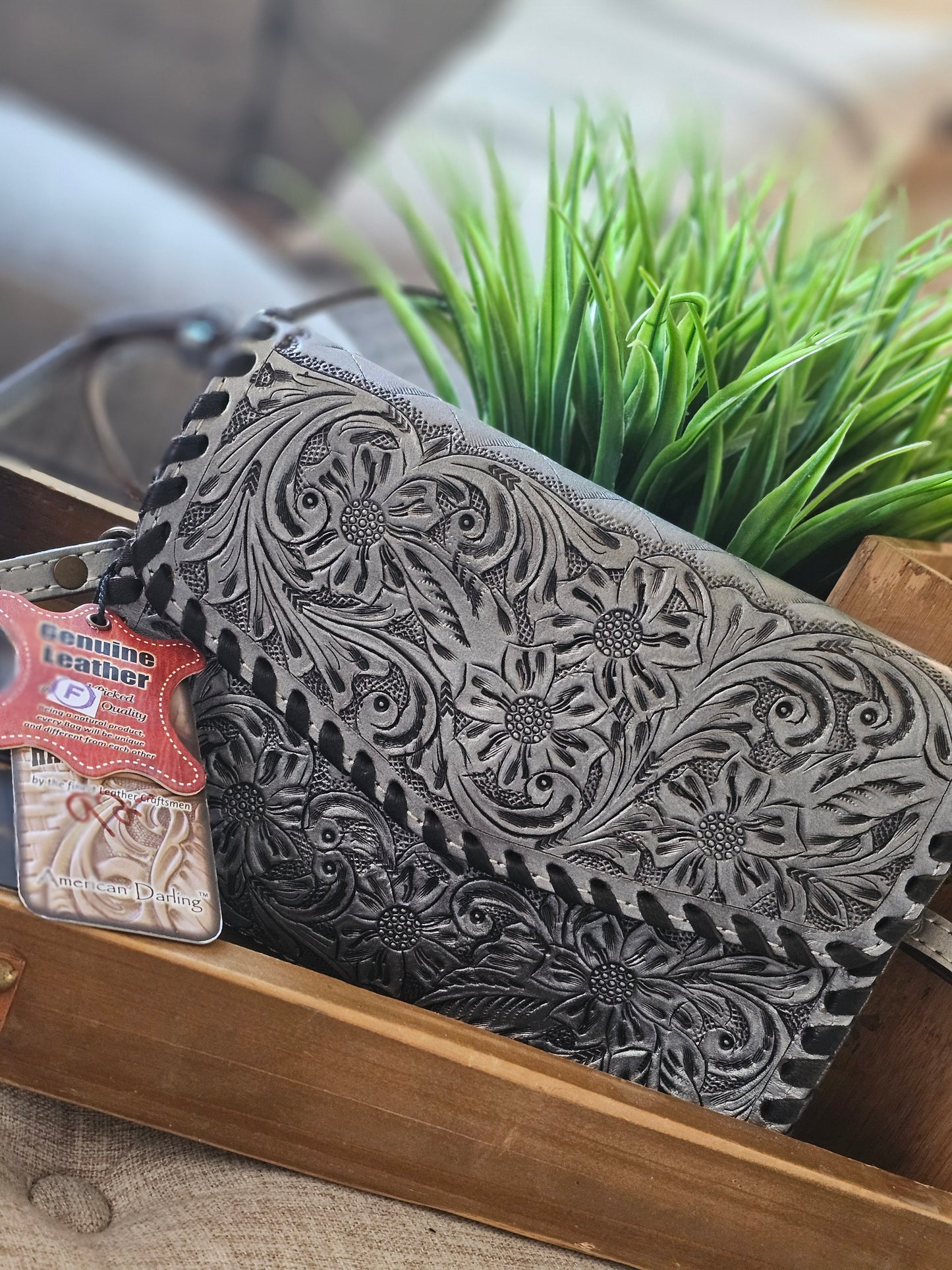 Silver way tooled Purse