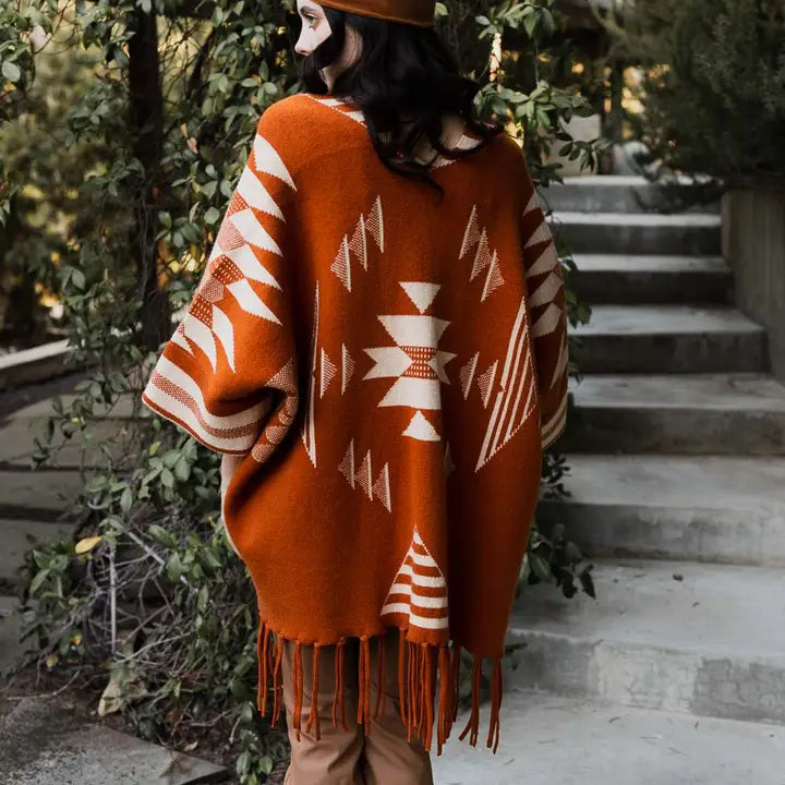 Cozy Aztec Luxe Fringed Sweater